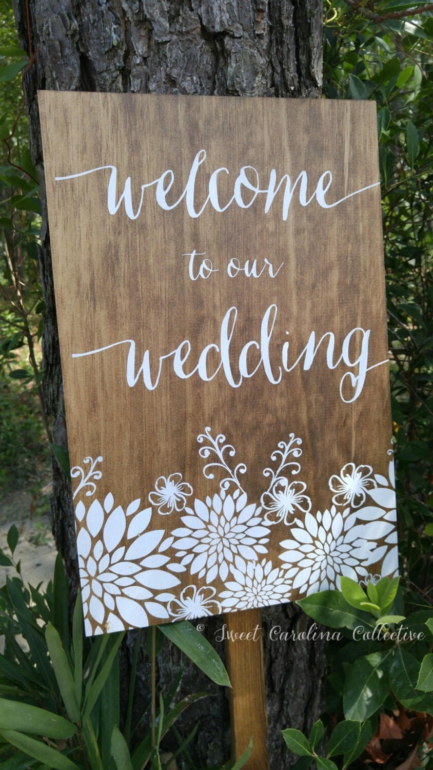 Large Wedding Sign To Our Wedding With