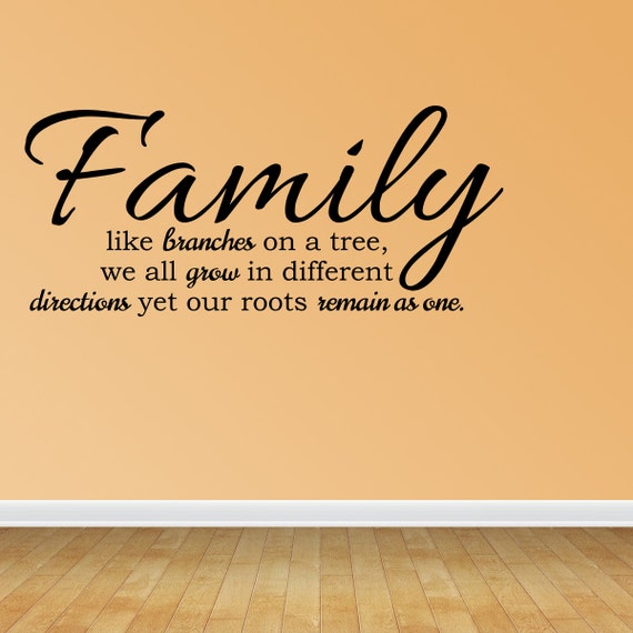 Wall Decal Family Like Branches On A Tree Vinyl Wall Decal