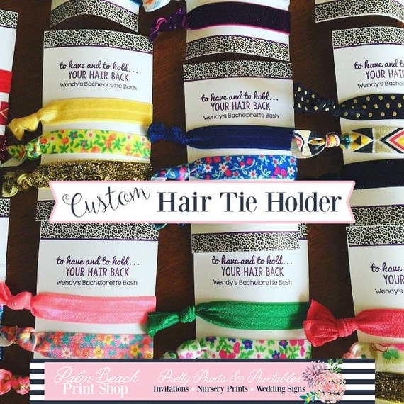 Custom Hair Tie Holder Printable Hair Tie FavorCard