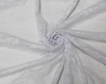 White Burnout Jersey Knit Fabric by the yard - 1 Yard Style 6846