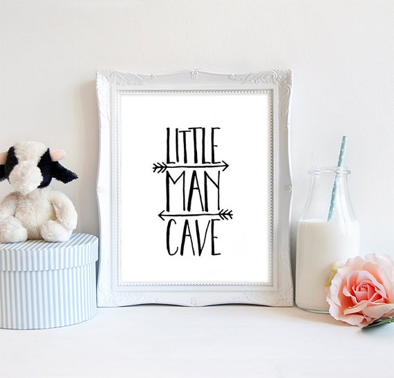 PRINTABLE Art Little Man Cave Minimalist Nursery Art Print