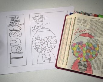 INSTANT DOWNLOAD - Bible Journaling Template