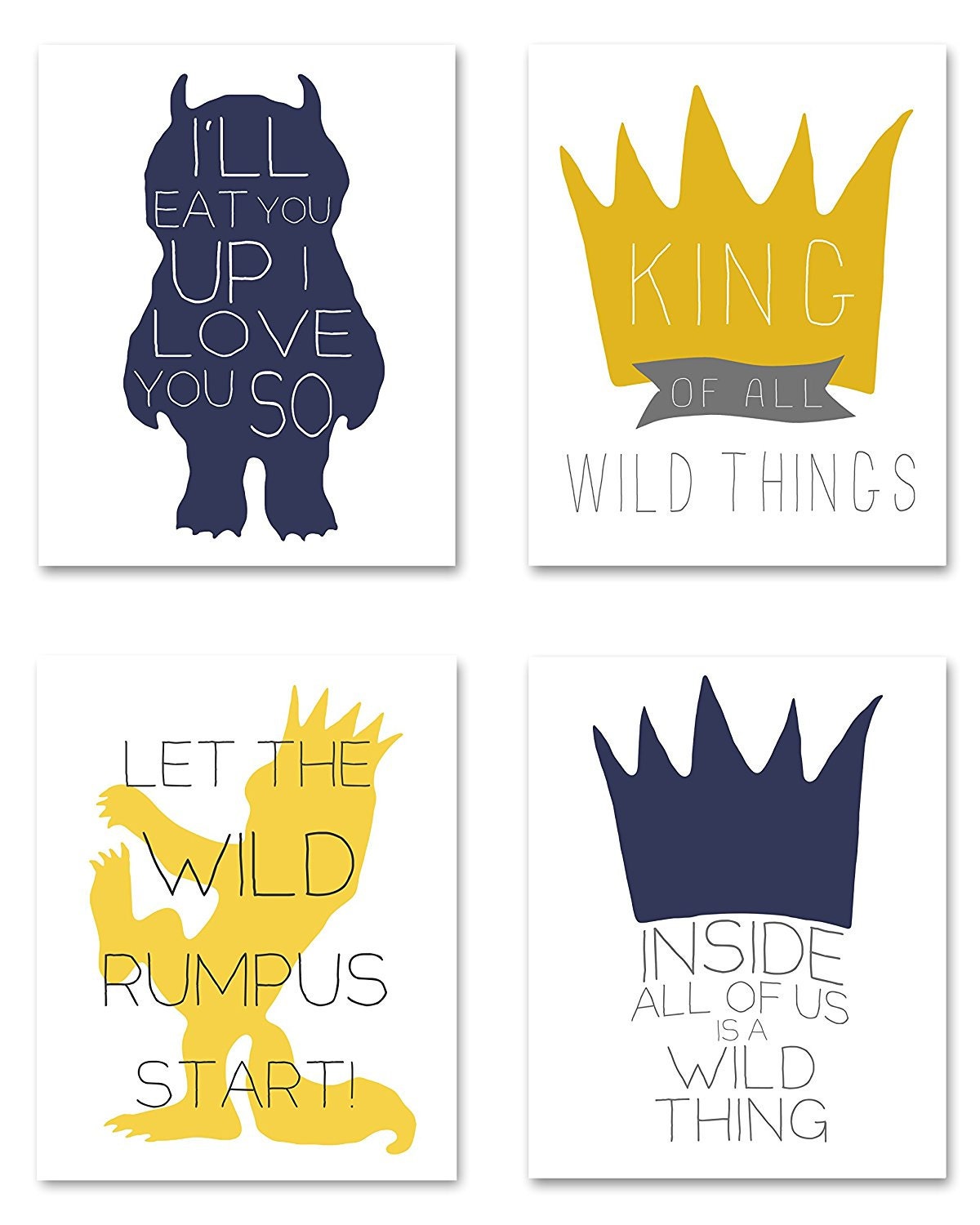 Where the Wild Things Are Set of 4 Nursery Printable