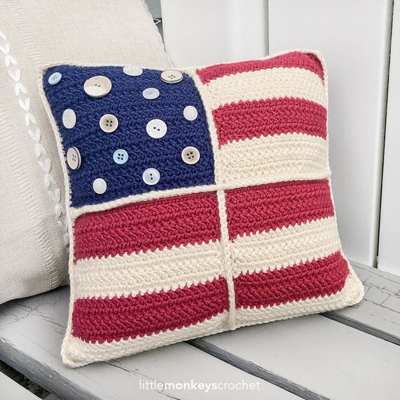 Americana Crochet 12 Throw Pillow Pattern Americana