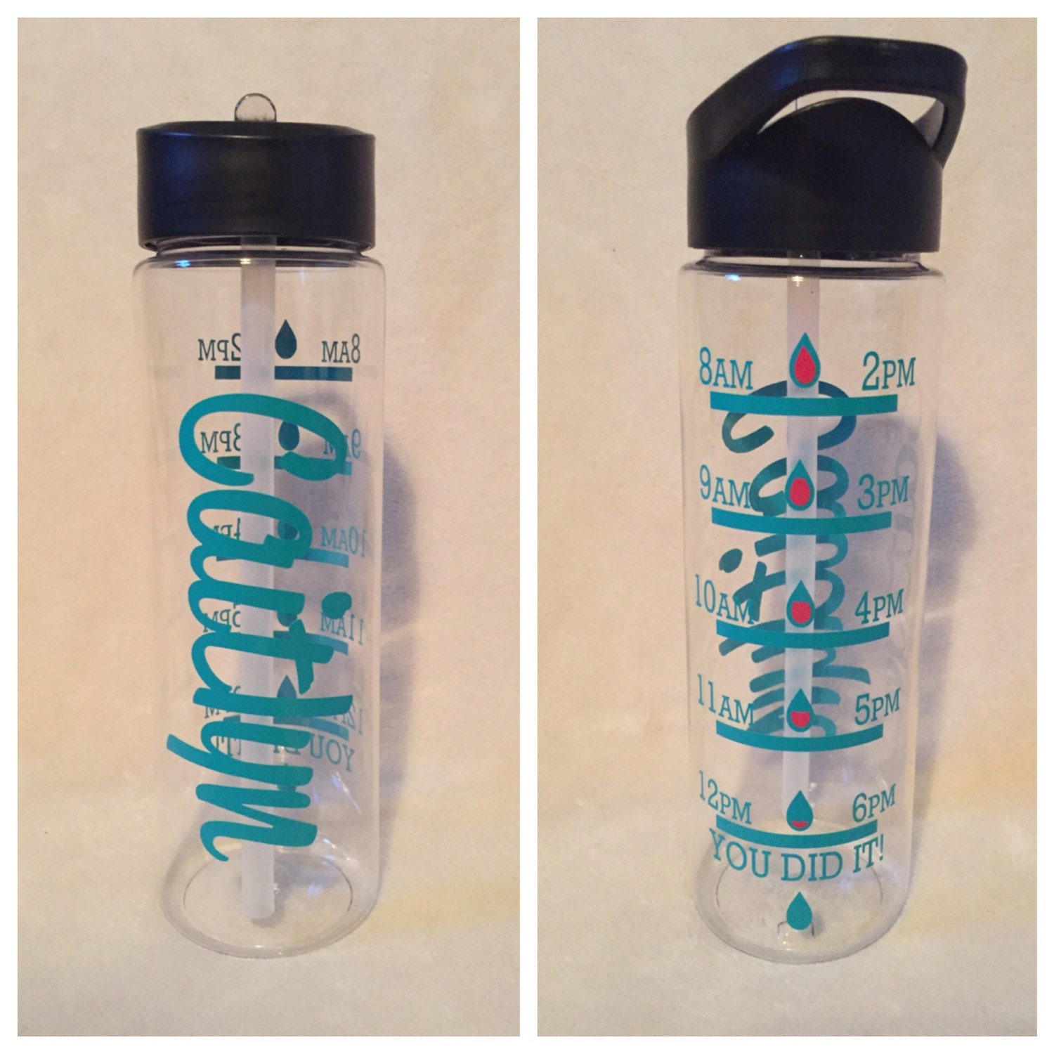 Personalized 24 oz BPA Free Water Bottle with Pop by DesignsbyJAMM