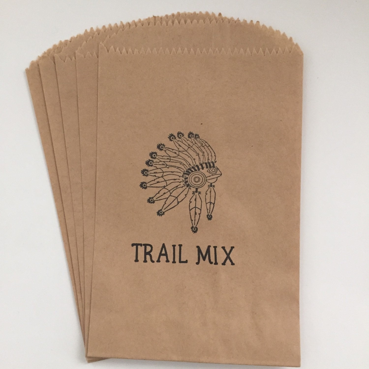 Tribal Trail Mix 4x6 Favor Bags Set of 25 by WithLoveAndInk