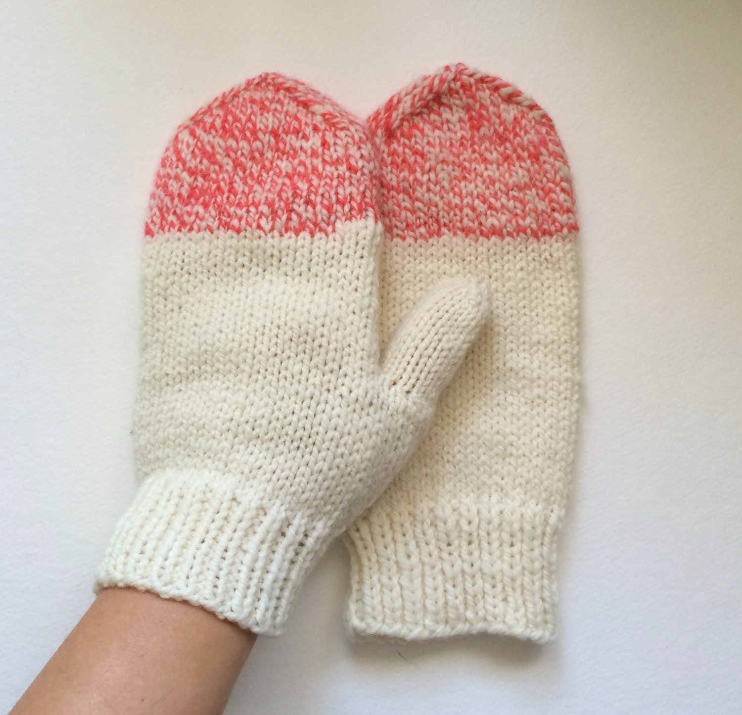 Merino Wool Mittens Handmade Women Mittens 100% by PoemsAboutMe