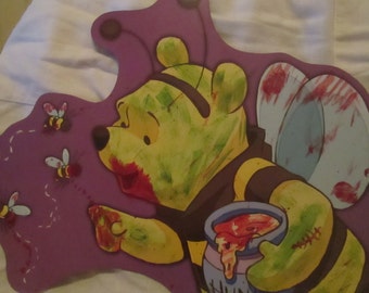 winnie the pooh zombie halloween decorations creepy cute blood cartoon painted