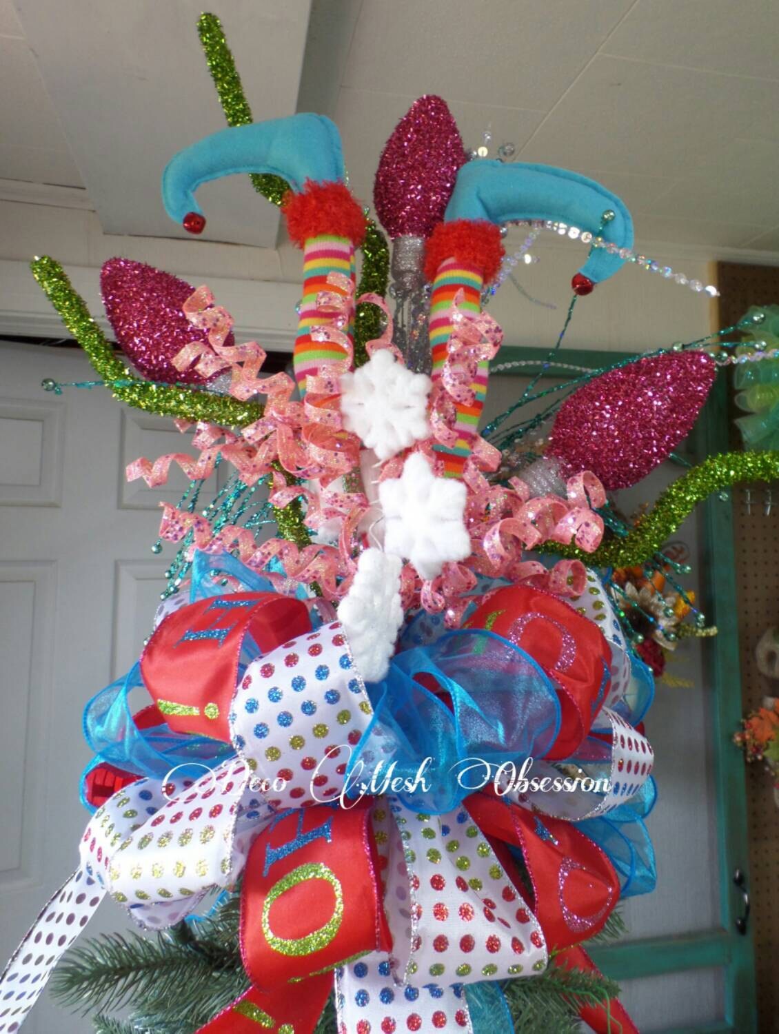 Elf Legs Christmas Tree Topper READY TO SHIP