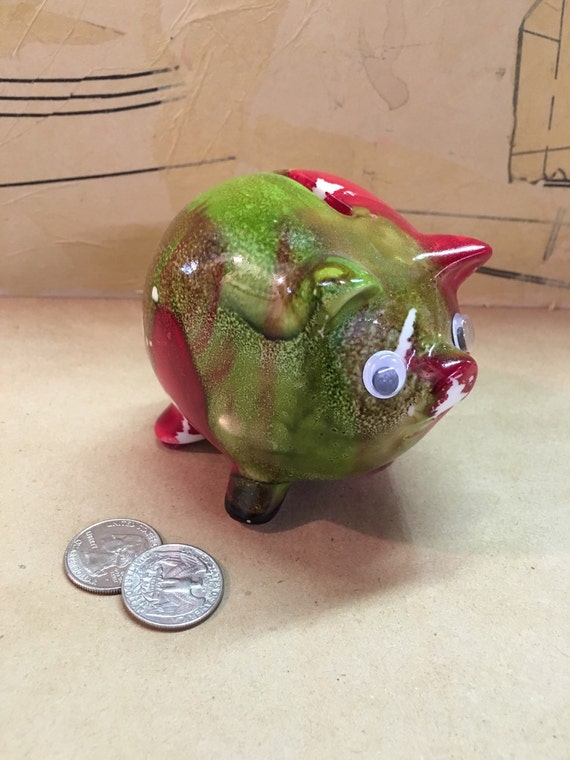 Small, ceramic, handpainted Piggy Banks