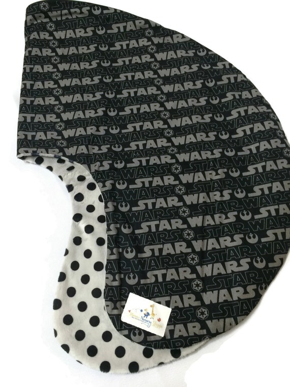 Boppy Pillow Cover Star Wars with Gray and Black Polka Dot