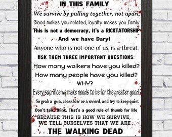 In this house,the walking dead, zombie, zombies, survive the walking dead, house rules, i survived