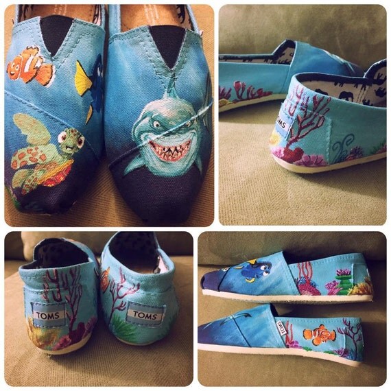 Finding Nemo Toms hand painted finding nemo shoes finding