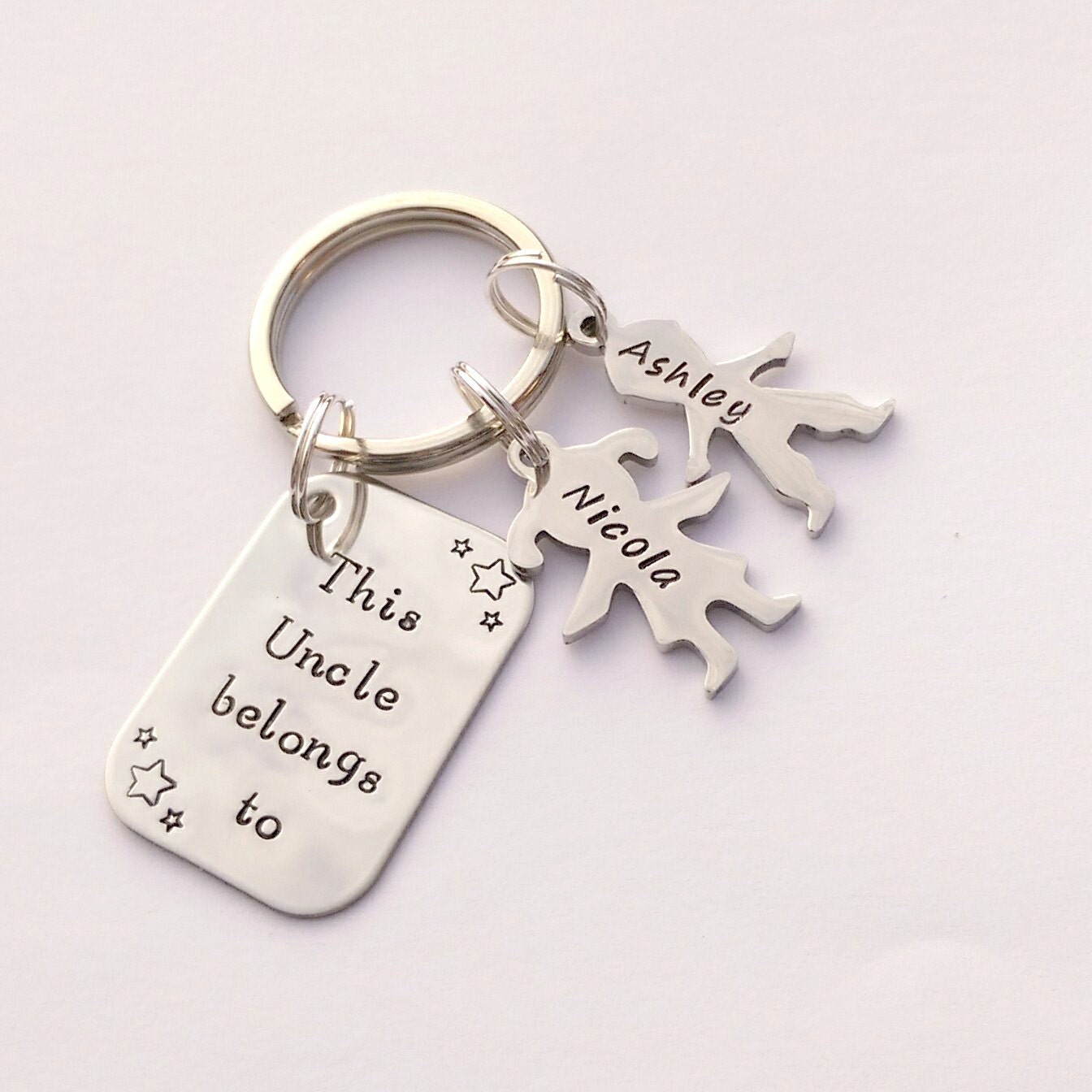 Personalised Uncle present personalized Uncle keychain gift