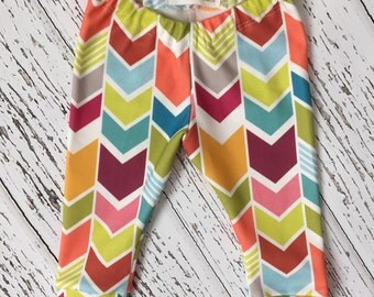 Baby leggings, Organic baby leggings, baby girl leggings, infant leggings,chevron leggings, newborn girl outfit