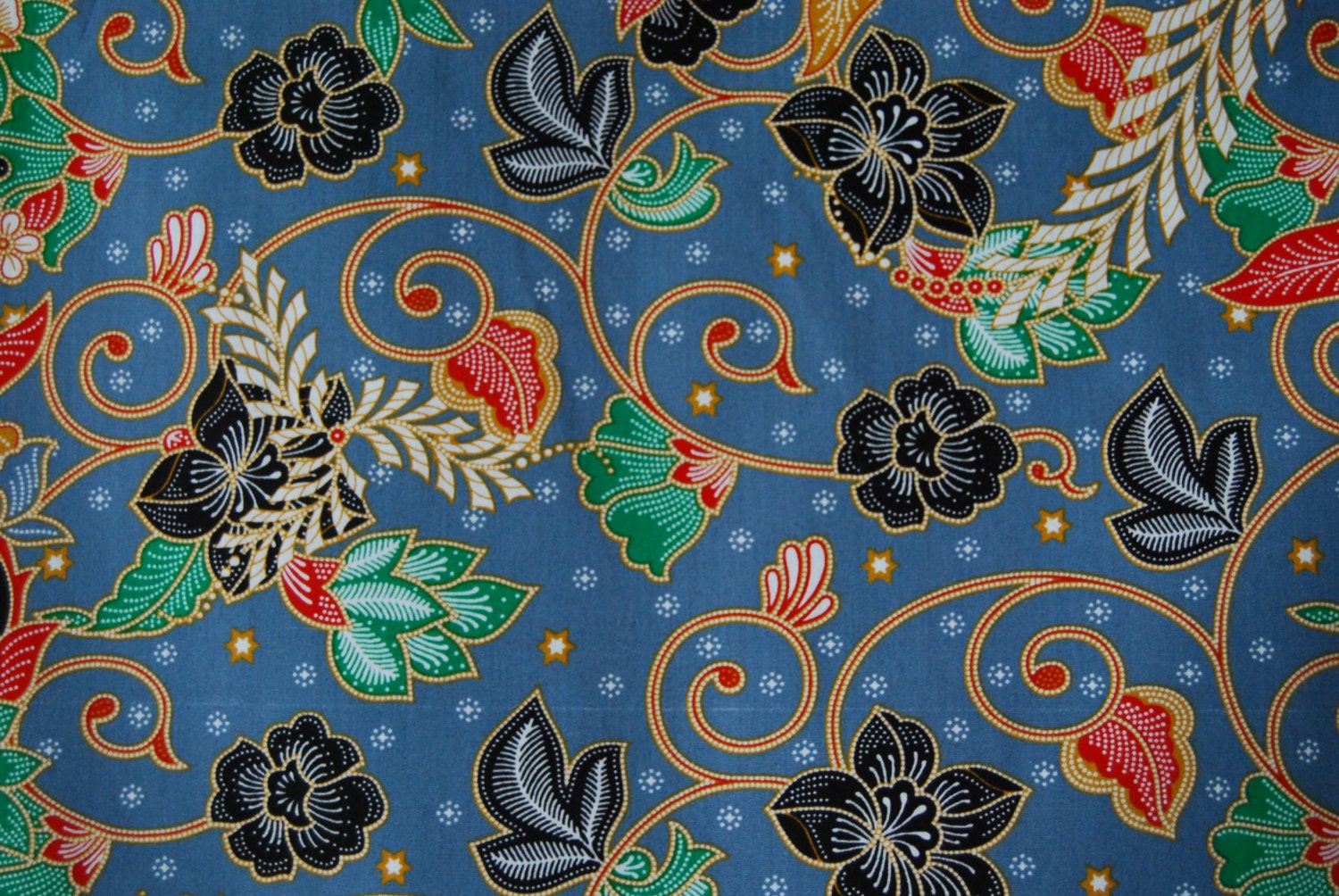 Malaysian batik fabric from MissIines on Etsy Studio