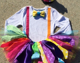 Bright rainbow clown outfit circus Outfit ringmaster by LilNicks