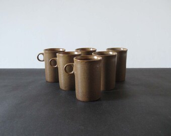 Set (6) Early David Gil #1370 Tall Espresso / Demitasse Cups - Bennington Potters 1960s