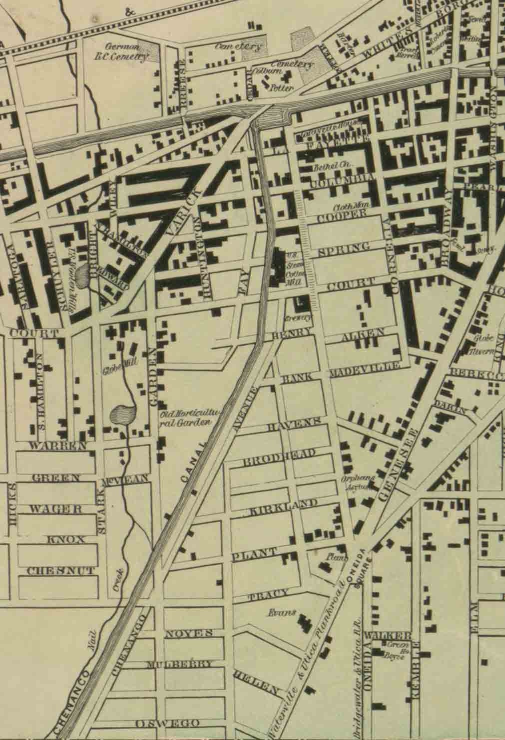 Oneida County New York 1852 Old Wall Map Reprint with