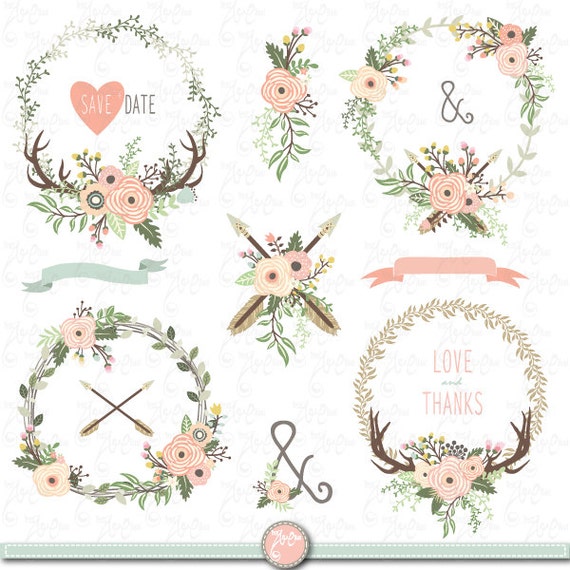 Floral Wreaths clip art 