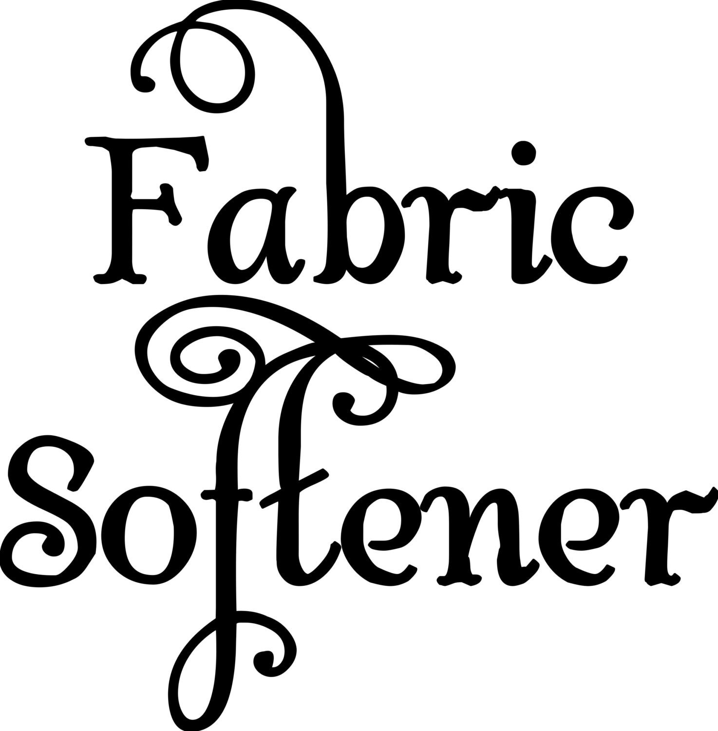Fabric Softener Label Vinyl Decal Sticker 4.5" x 4.5" *Free