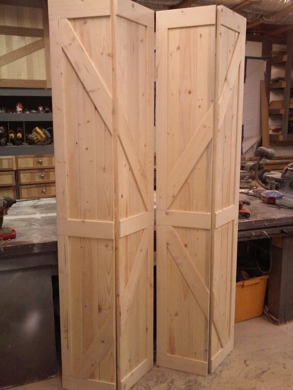 Items similar to Bi-Fold Barn Doors Replace your Existing ...