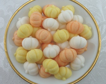 45 Mini Pumpkin Shaped Sugar Cubes for Autumn, Fall, Halloween, Thanksgiving, Tea Party, Party Favor
