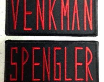 Ghostbusters name tag patch proton pack Bill Murray