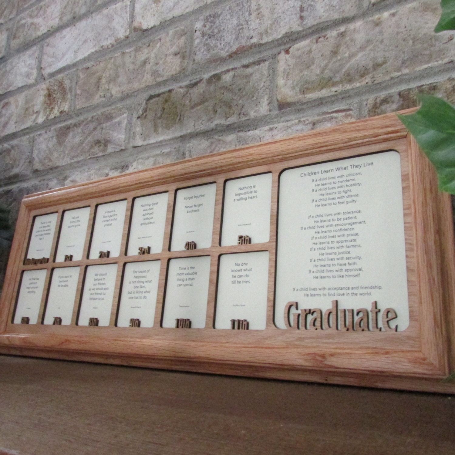 School Years Picture Frame Personalized Frame Custom Photo