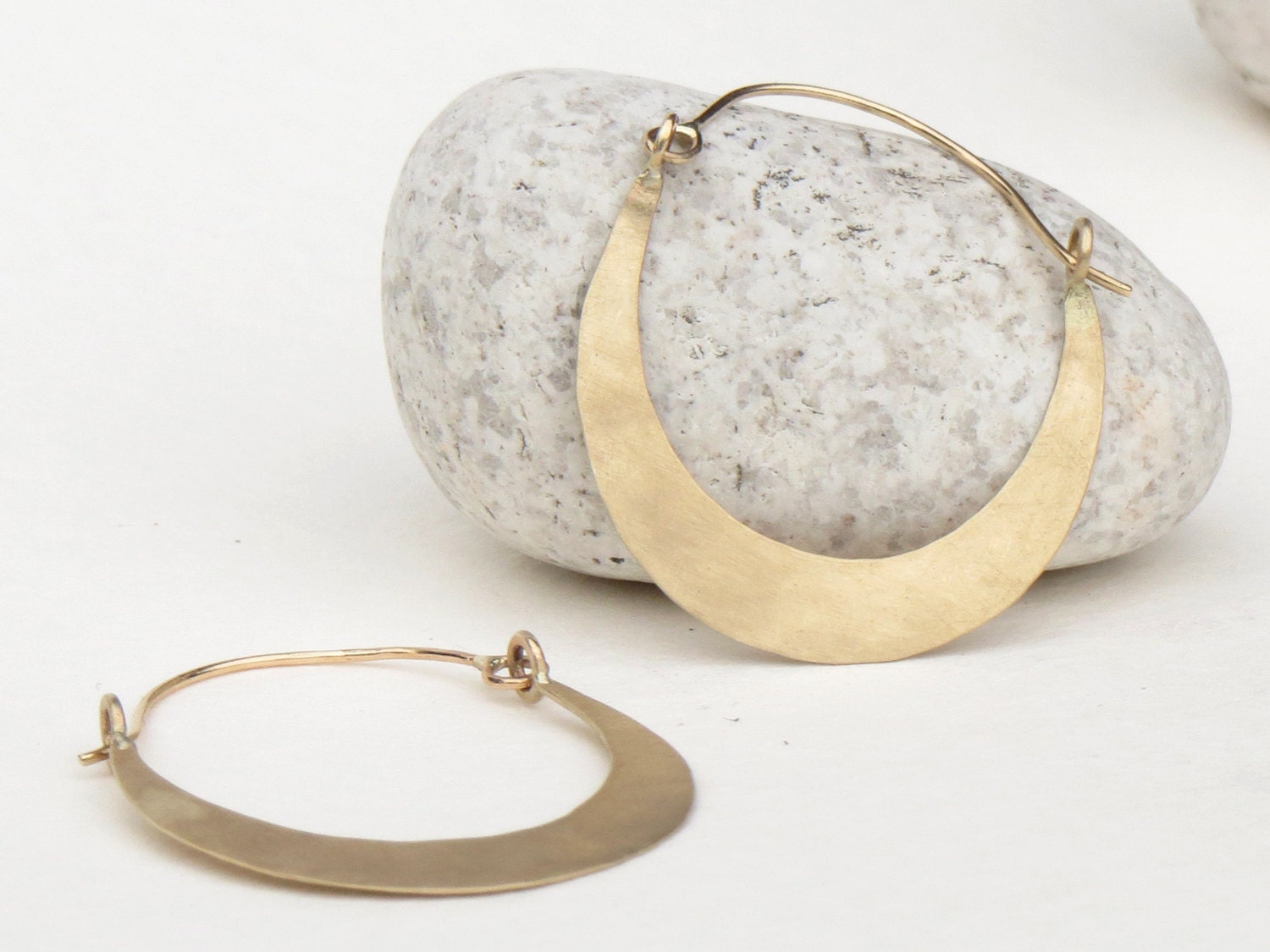 gold hoop earring solid gold hoops 14k hoops large hoop