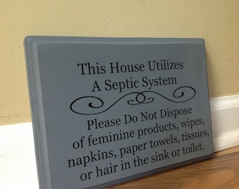 Bathroom Signs Septic Systems septic tank sign | etsy Bathroom Signs Septic Systems septic tank sign | etsy