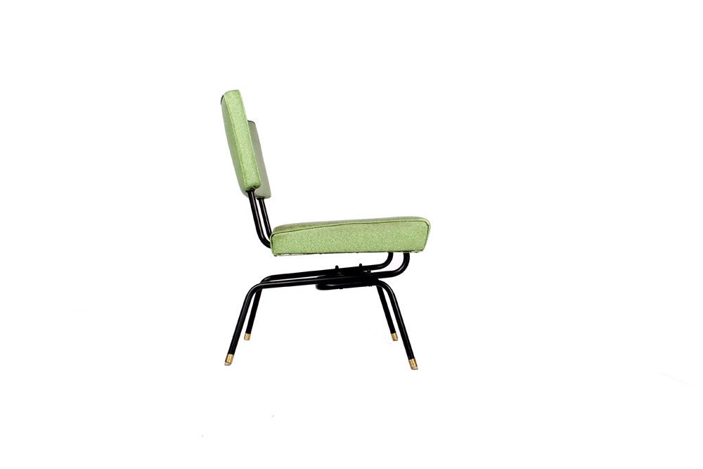 Vintage Mid Century Green Vinyl Chair Haute Juice