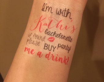 Bachelorette party favor, bachelorette tattoo, bachelorette party gifts