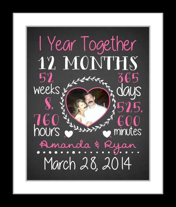 A1 year anniversary personalized gifts for boyfriend custom