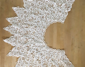 White Lace Collars. Venise Lace for Bridal, Straps, Lolita, Sweaters, Lace Necklaces, Costumes