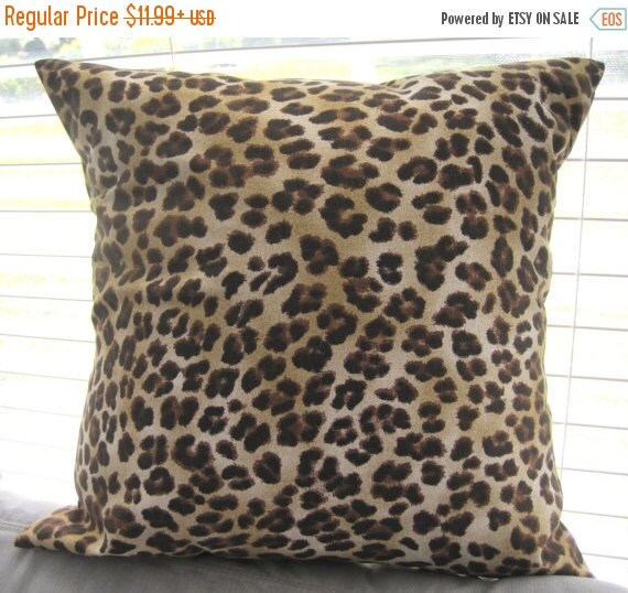 SALE Pillow Cover Pillow Leopard Leopard Pillow by PillowsByJanet