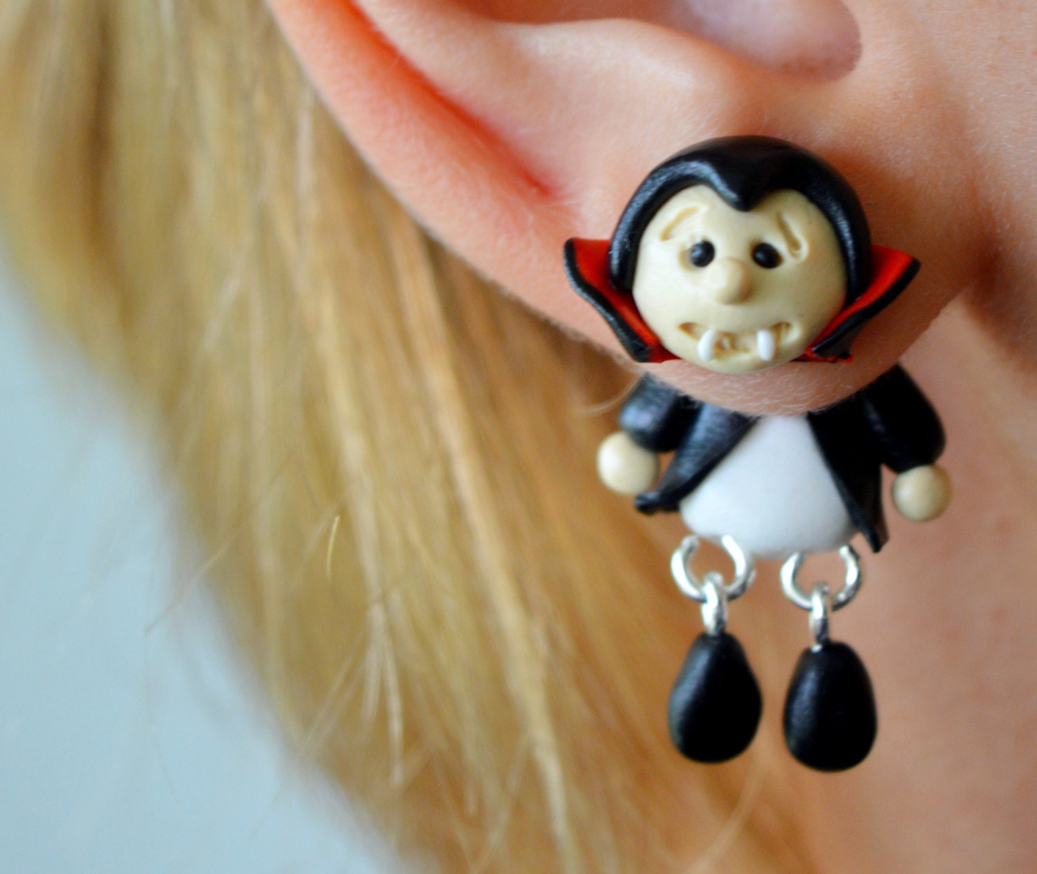 vampire earplug Halloween jewelry Gauge plugs Holiday ear