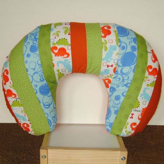 Items similar to Boppy/ Nursing Pillow Cover Dinosaur Colorful strips