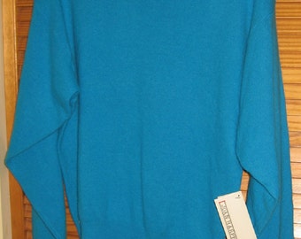 Vintage Lambs Wool Angora Blend Joan Harper Sweater w/Faux turtleneck Size L