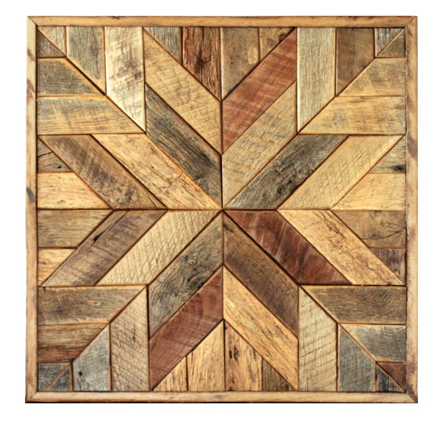 Metal Star Wall Art reclaimed wood quilt square 36 inch geometric wall art Metal Star Wall Art reclaimed wood quilt square 36 inch geometric wall art