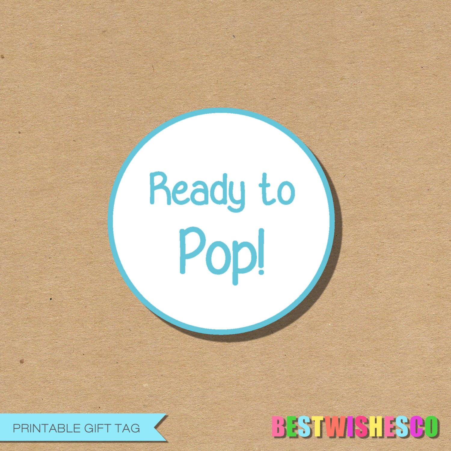 Ready to Pop Printable Gift Tags Blue Stickers Baby Shower