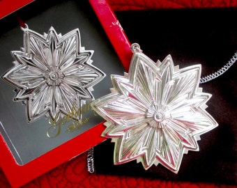 Vintage STERLING CHRISTMAS ORNAMENT Gorham 1993 Sterling Silver Annual Snowflake Ornament