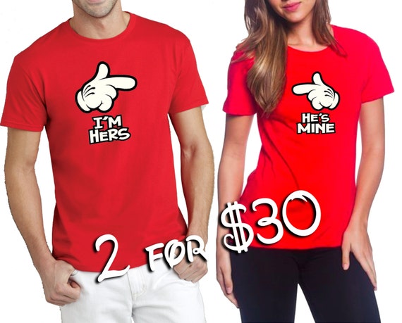 ON SALE Disney Couple Shirt His and Hers I'm hers