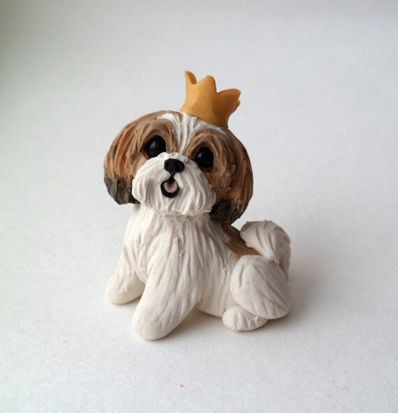 Royal Shih Tzu Sculpture Polymer Clay Mini by Raquel at theWRC
