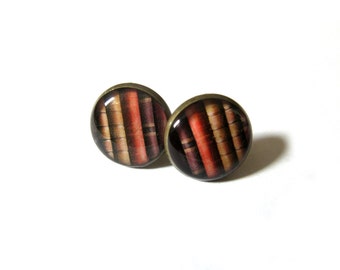 BOOK EARRRINGS - book jewellery - books - Book Lover Gift - Vintage Book Jewelry - gift for reader- Literary Gift - Librarian Gift