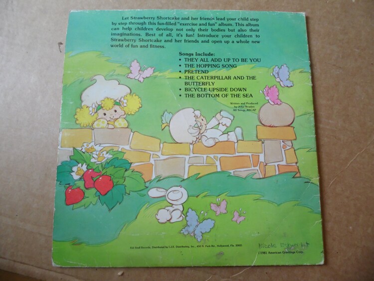 Record/Strawberry Shortcake by OldSteamerTrunkJunk on Etsy