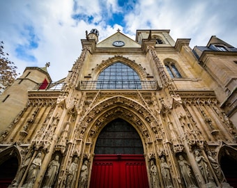 The Church of Saint-Merri, in Paris, France. | Photo Print, Stretched Canvas, or Metal Print.