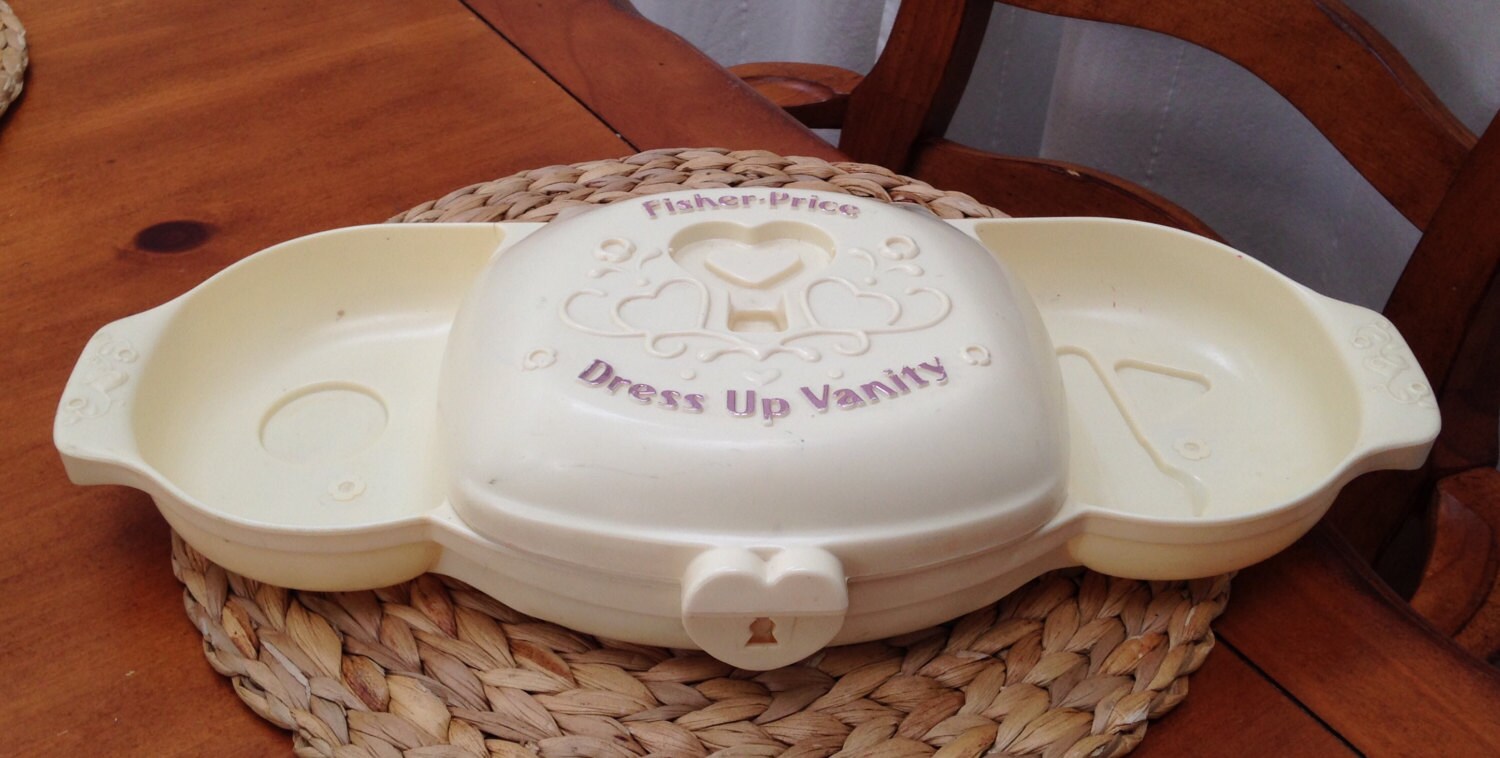 Vintage Fisher Price Dress Up Vanity w/ Make Up Tray & Mirror