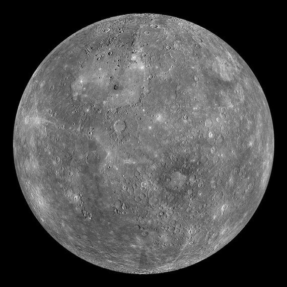 Planet Mercury Satellite Photo Satellite Photo by PhotosandBacon