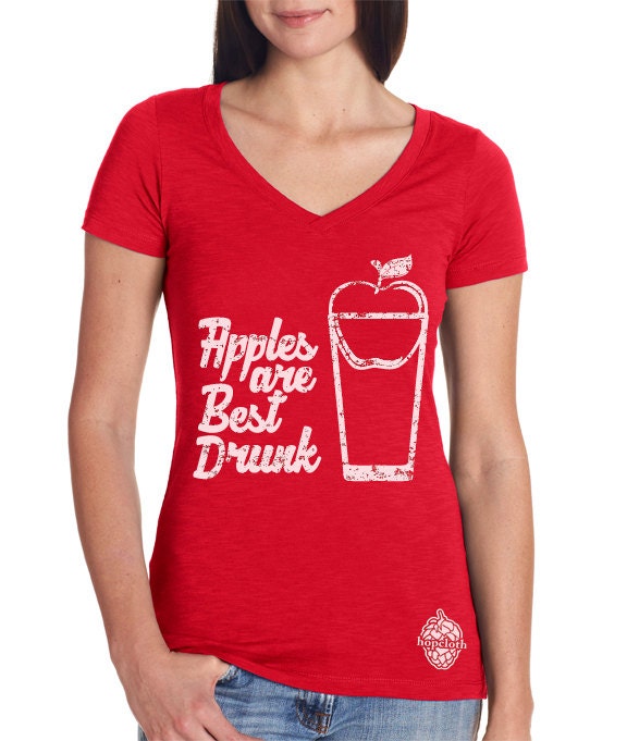 Craft Beer & Cider shirt Apples are best drunk women's by hopcloth
